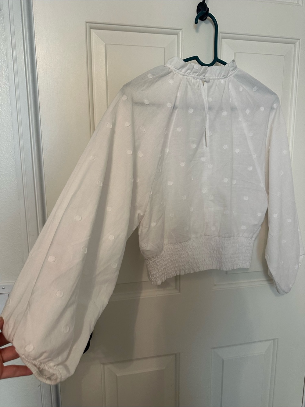 Maeve- Anthropologie- Classic White Peplum Blouse - Women's Top - Picture 2 of 3